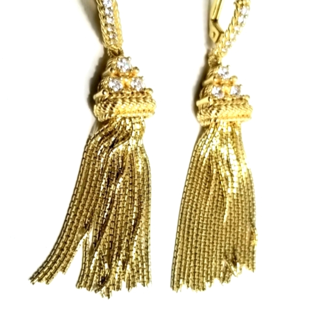 NWB Judith Ripka Verona tassel earrings